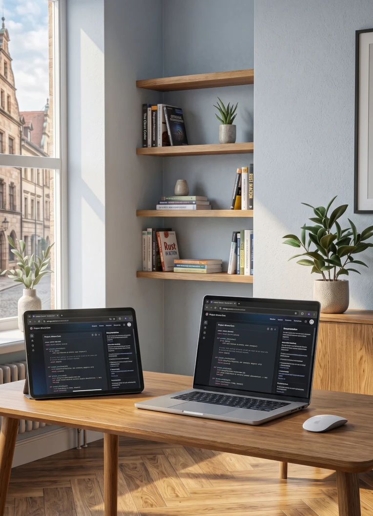 KI-Interface auf einem Laptop